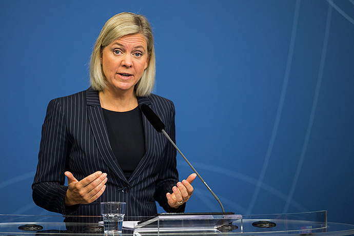 Finansminister Magdalena Andersson. Finansminister Magdalena Andersson.