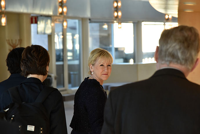 Utrikesminister Margot Wallström i riksdagen