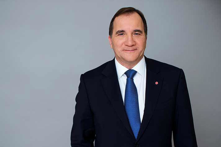 Stefan Löfven i halvfigur.