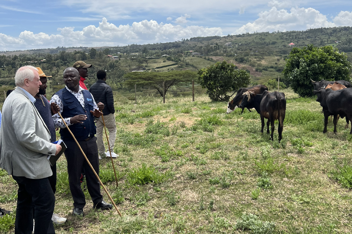Delegation på besök i Kajiado County. 