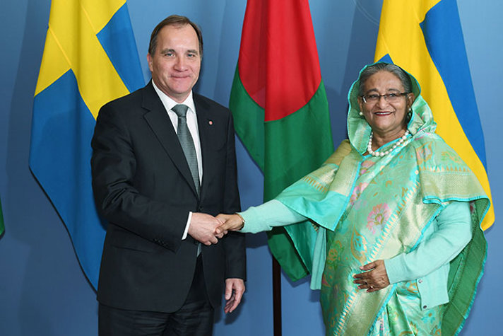 Stefan Löfven och Sheikh Hasina