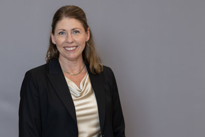 Porträtt på sjukvårdsminister Elisabet Lann