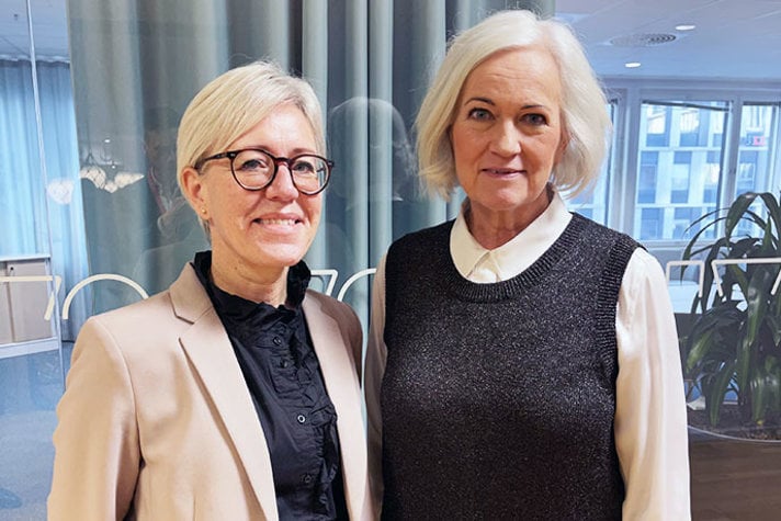 Sjukvårdsminister Acko Ankarberg Johansson och Sofia Wallström, generaldirektör Inspektionen för vård och omsorg.