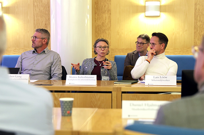 Deltagare under regeringens Arbetsmiljöforum