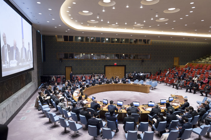 Säkerhetsrådet briefades via videolänk av FN:s sändebud i Syren, Staffan de Mistura.