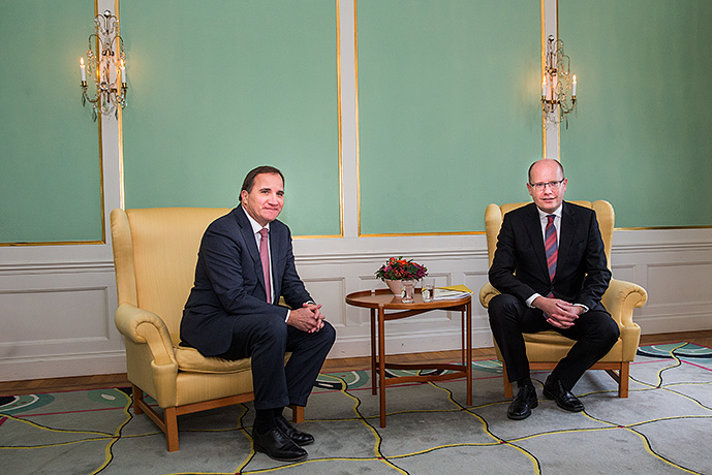 Statsminister Stefan Löfven och Tjeckiens premiärminister Bohuslav Sobotka.