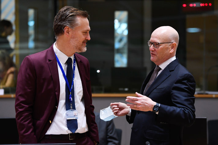 statssekreterare Max Elger och Thomas Östros vice ordförande EIB