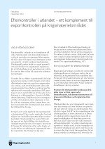 Efterkontroller i utlandet försättsblad