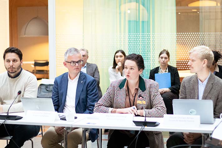 Representanter från Forum för levande historia, Polismyndigheten, Åklagarmyndigheten och Länsstyrelsen Stockholm. 