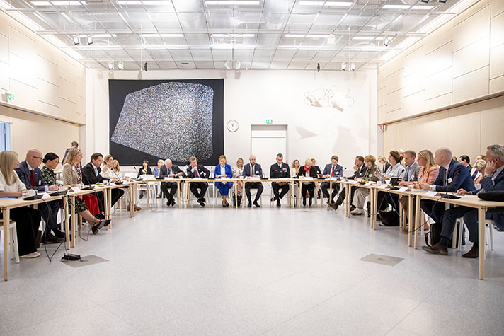 Näringslivsrådets representanter samlade.