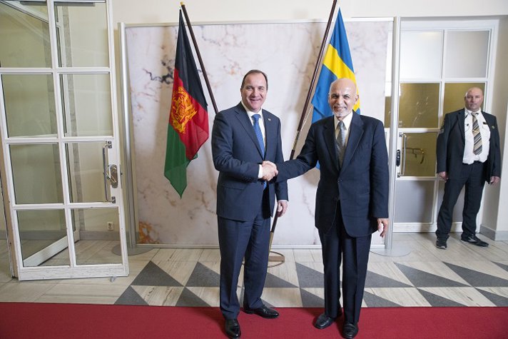 Statsminister Stefan Löfven och Afghanistans president Ashraf Ghani