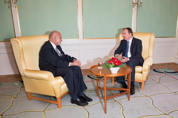 Afghanistans president Ashraf Ghani och statsminister Stefan Löfven