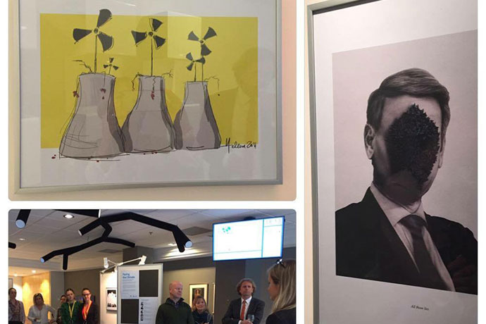 Vernissage konstutställning om klimatet