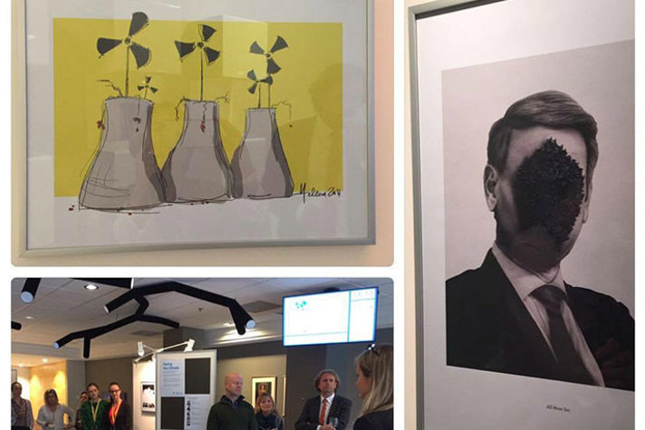 Vernissage konstutställning om klimatet