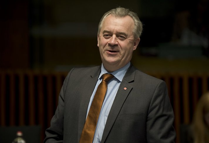 Sven-Erik Bucht vid rådsmöte i Bryssel