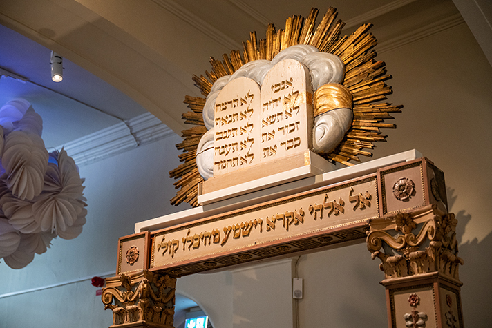 Predikstolen på Judiska museet. 