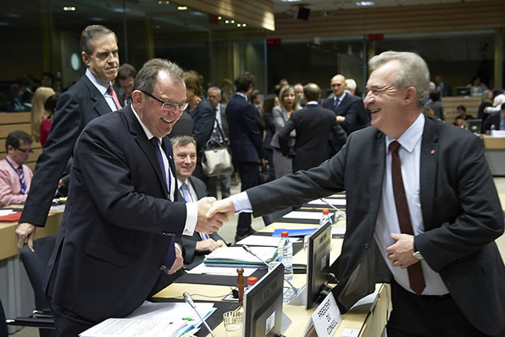 Landsbygdsminister Sven-Erik Bucht vid tidigare rådsmöte