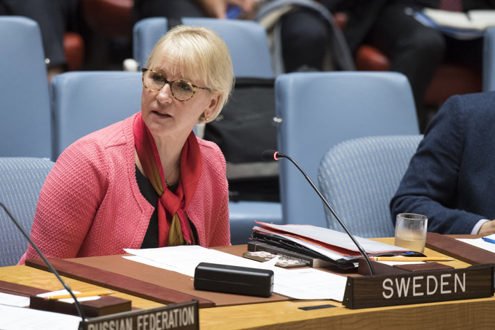 Margot Wallström under diskussion i FN:s säkerhetsråd