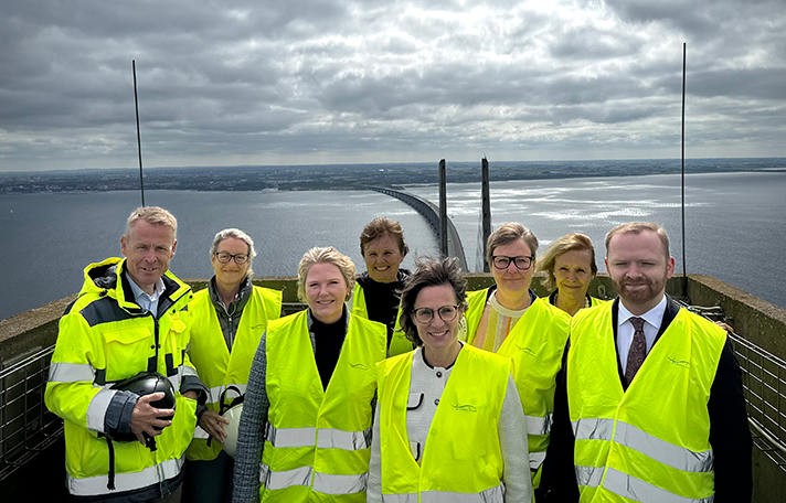 Besök på Öresundsbron för tidigare EU-minister Jessika Roswall och hennes nordiska kollegor under deras möte i Malmö i juni. Fokus för mötet var ett integrerat Norden utan gränshinder.