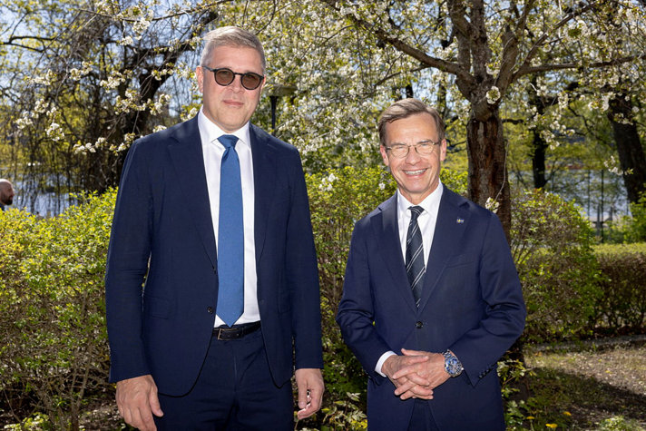 Islands statsminister Bjarni Benediktsson och statsminister Ulf Kristersson.