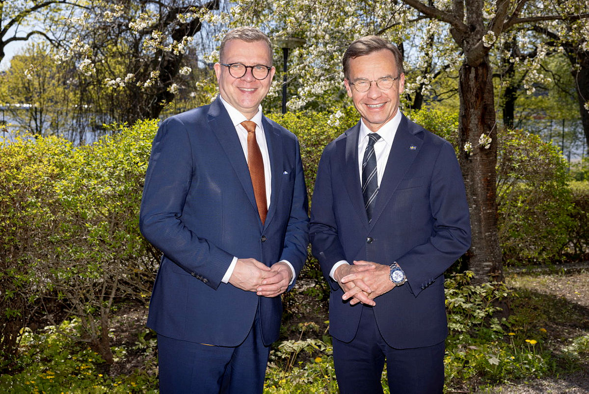Finlands statsminister Petteri Orpo och statsminister Ulf Kristersson.