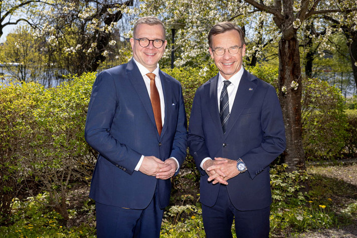 Finlands statsminister Petteri Orpo och statsminister Ulf Kristersson.