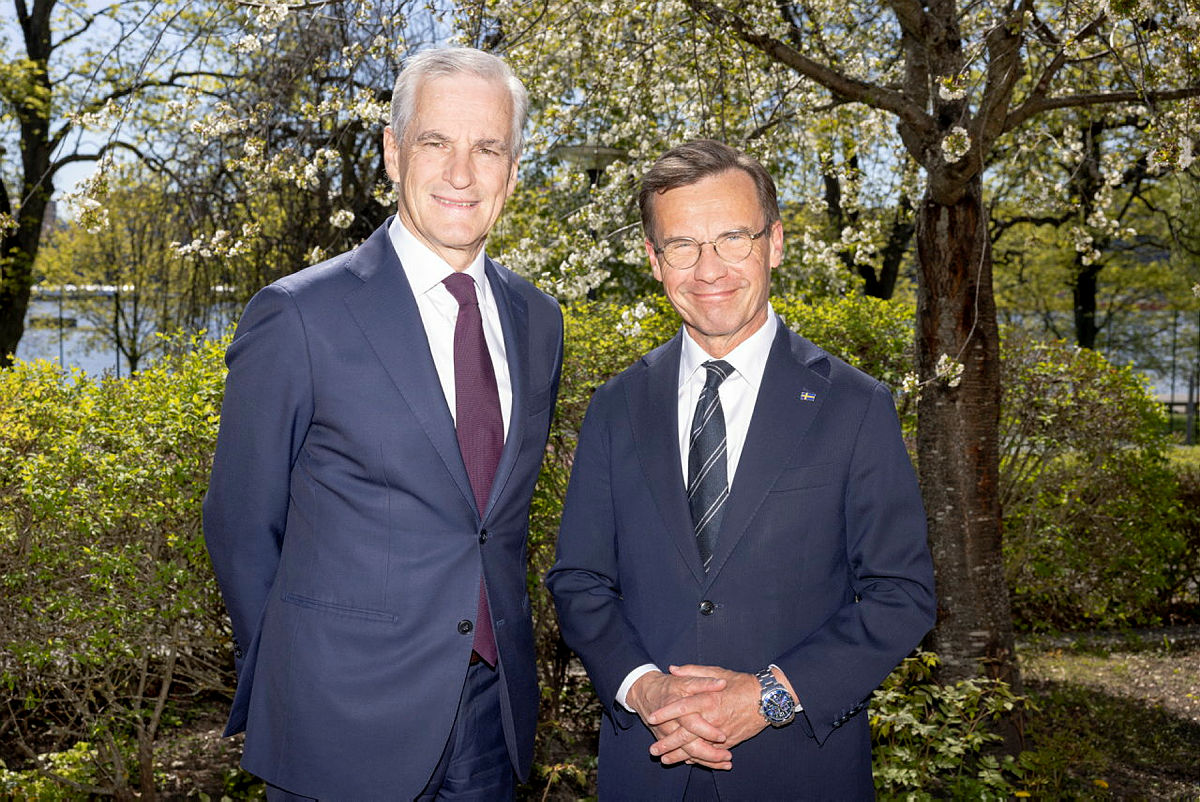Statsminister Ulf Kristersson och Norges statsminister Jonas Gahr Støre.