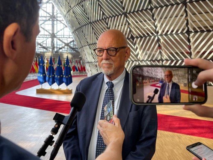 EU-minister Hans Dahlgren i Bryssel