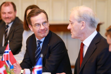 Statsminister Ulf Kristersson och Norges statsminister Jonas Gahr Støre