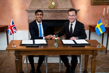 Statsminister Ulf Kristersson och Storbritanniens premiärminister Rishi Sunak undertecknade ett strategiskt partnerskap mellan Storbritannien och Sverige.