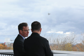 Statsministern och Ukrainas president Volodymyr Zelenskyj.