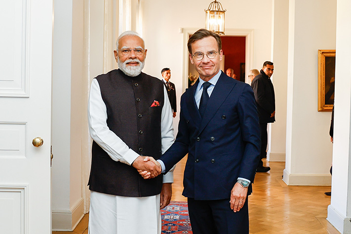 Den 17 maj tog statsminister Ulf Kristersson emot Indiens premiärminister Narendra Modi i Göteborg.