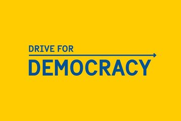 Logotyp för Sveriges demokratisatsning Drive for democracy 