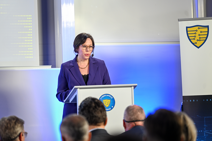 Maria Malmer Stenergard talar på KTH i Stockholm.