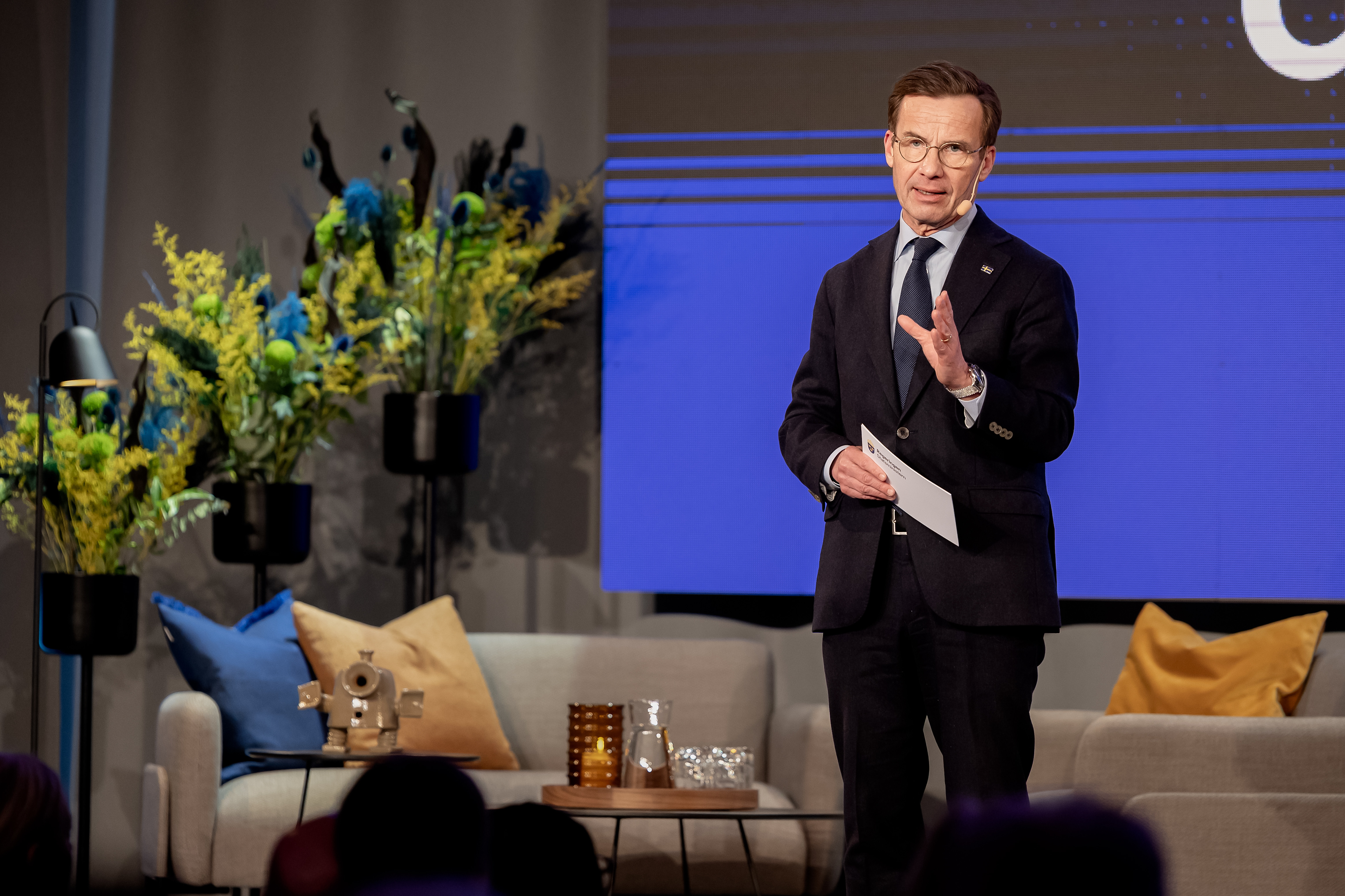 Statsminister Ulf Kristersson talar på Industridagen 2026 i Sundsvall.