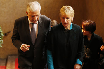 Margot Wallström tillsammans med Tunisiens utrikesminister.
