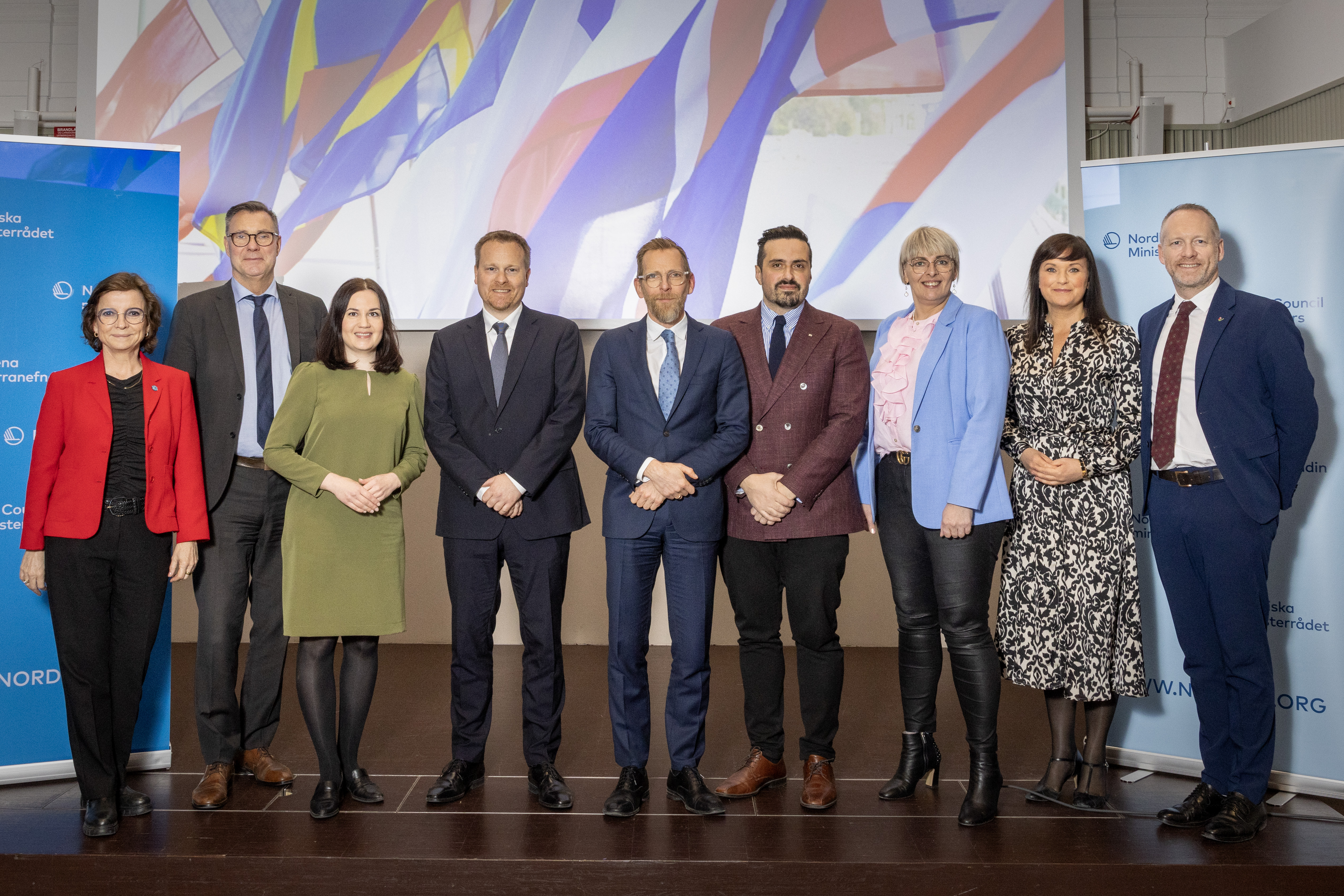 Gruppbild på de nordiska ministrarna.