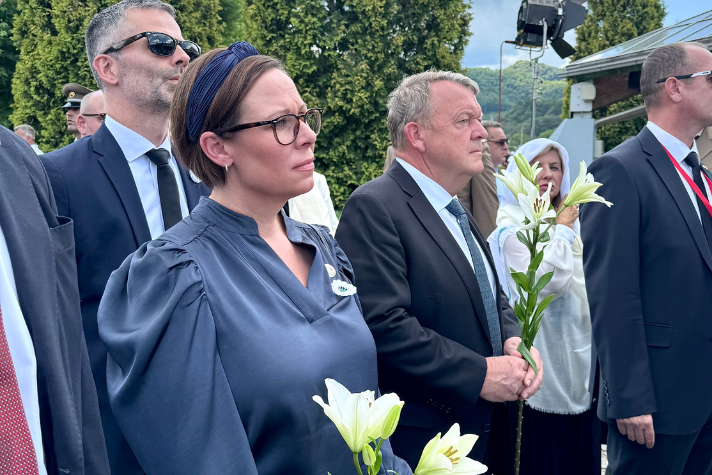 Utrikesminister Maria Malmer Stenergard tillsammans med Danmarks utrikesminister Lars Løkke Rasmussen.