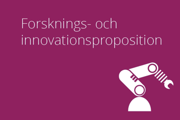 Illustrationen föreställer en robotarm på en blå bakgrund.