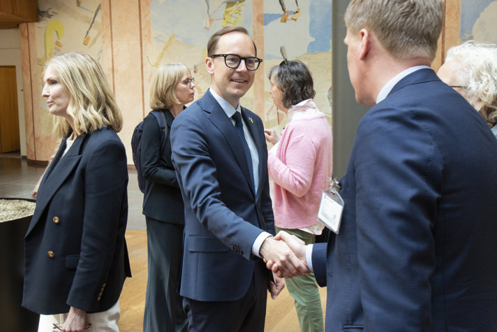 Dåvarande utbildningsminister Mats Persson under life science-mötet den 11 juni.