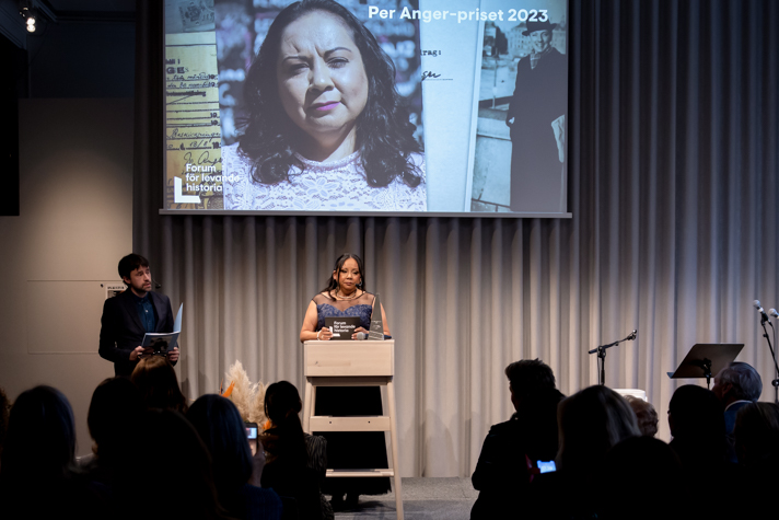 2023 års Per Anger-pristagare Malú García Andrade