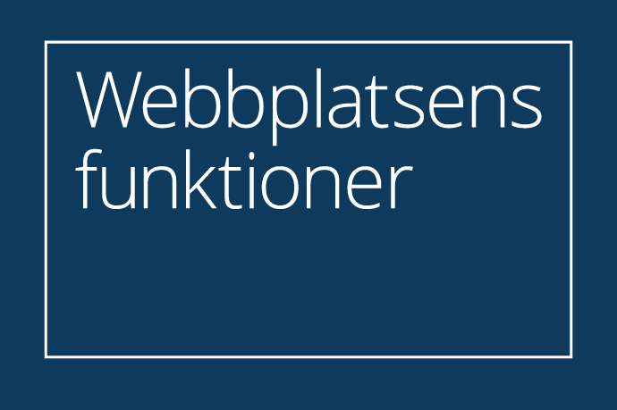 Webbplatsens funktioner