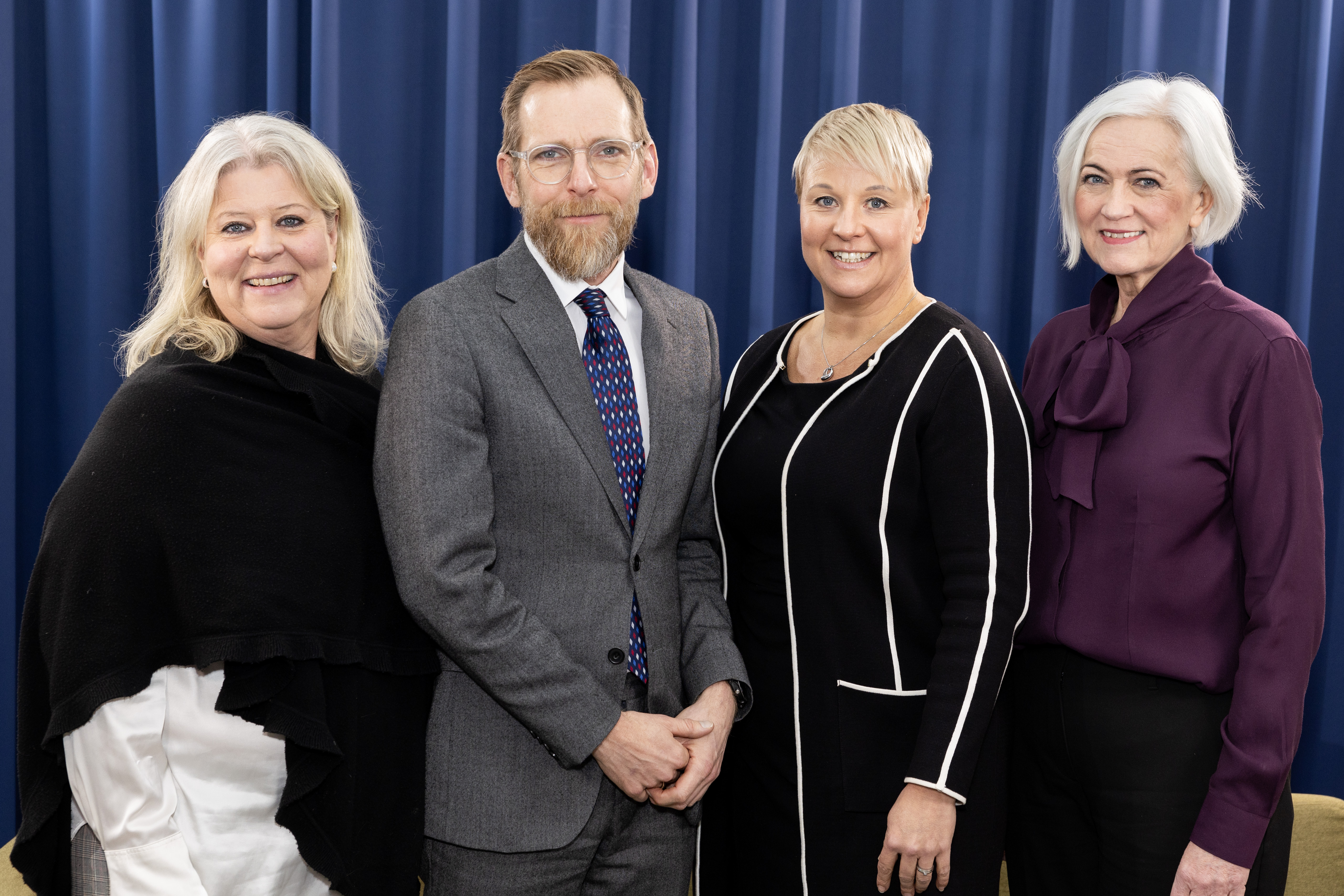 Gruppbild på Camilla Waltersson Grönvall, Jakob Forssmed, Anna Tenje och Acko Ankarberg Johansson