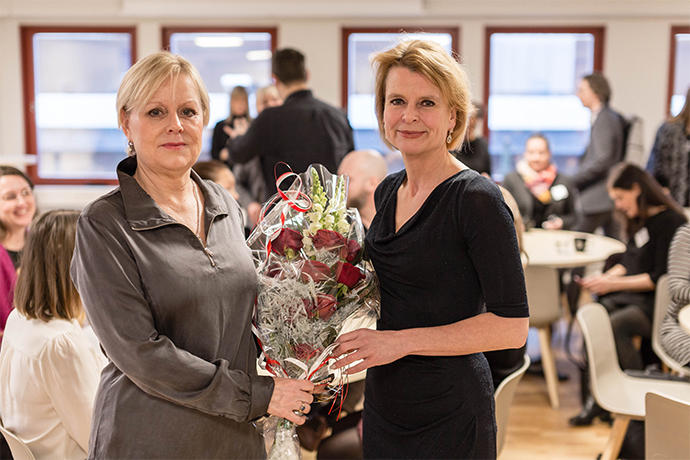 Lena Ag, generaldirektör för Jämställdhetsmyndigheten, och jämställdhetsminister Åsa Regnér. Lena Ag, generaldirektör för Jämställdhetsmyndigheten, och jämställdhetsminister Åsa Regnér.