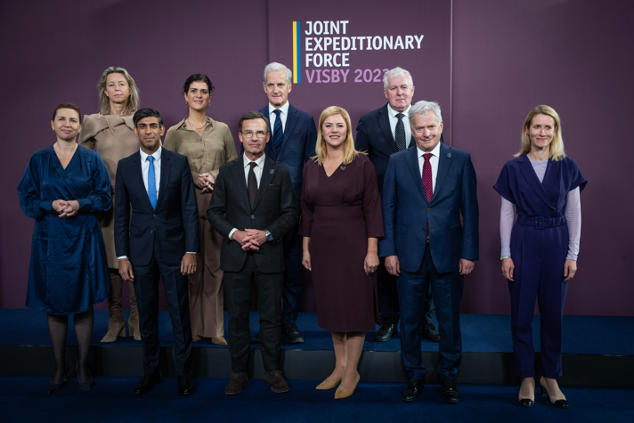 I JEF samarbetet ingår 10 länder, där stats- och regeringschefer samlats på Gotland.