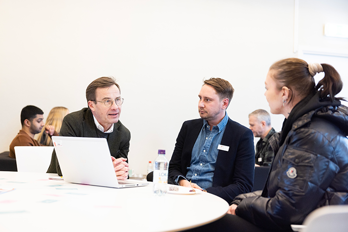 Statsminister Ulf Kristersson på Framtidscentrum.