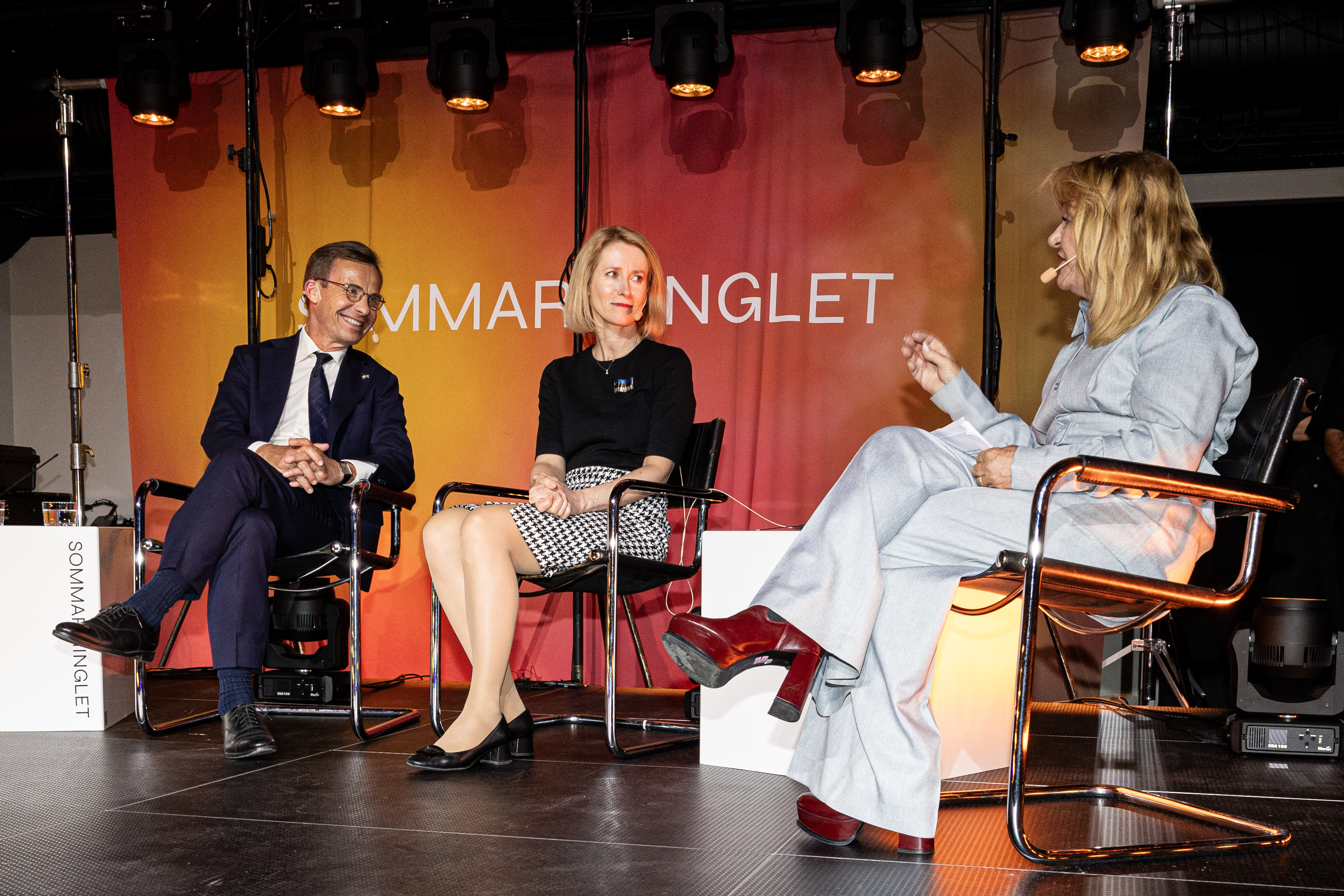 Statsminister Ulf Kristersson och Estlands premiärminister Kaja Kallas