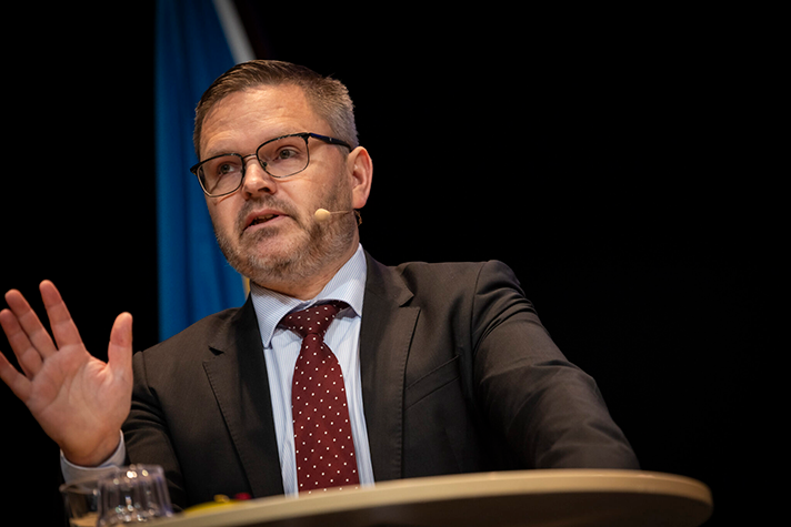 Statssekreterare Daniel Liljeberg talade om energisäkerhet i Östersjöområdet och hur samarbete kan öka motståndskraften (resilience).